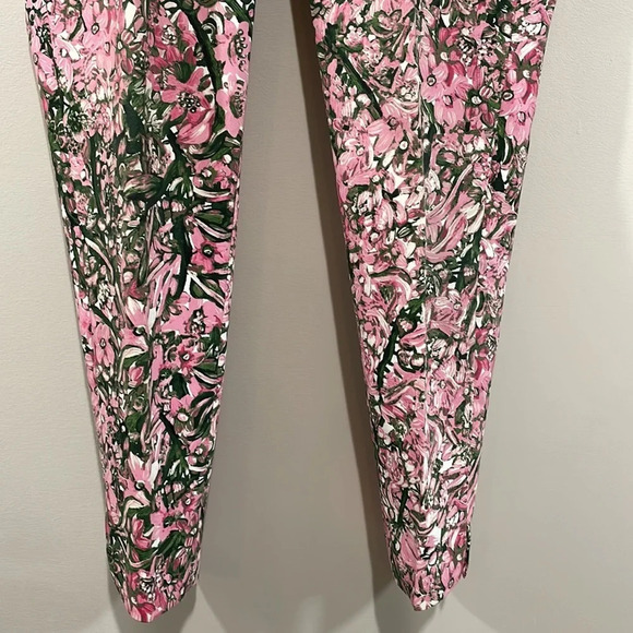 NWOT H&M Ankle Length Pink Green Floral Dress Pant 4 - Picture 3 of 16